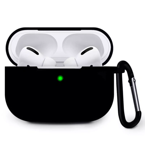 Чехол Protective Case для AirPods Pro 3 силиконовый с карабином (черный)