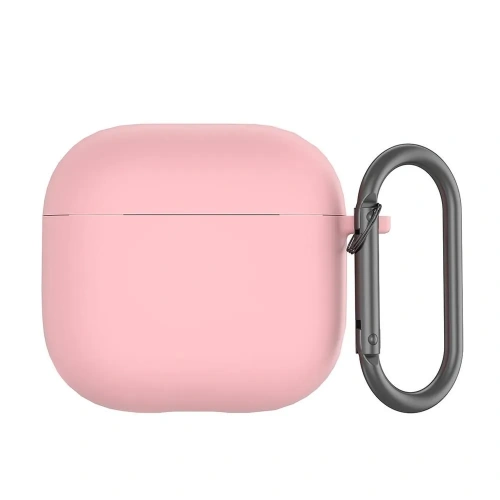 Чехол Protective Case для AirPods 4 силиконовый с карабином (розовый песок)