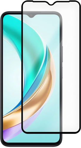 Защитное стекло Krutoff Premium для HONOR X6b с чёрной рамкой