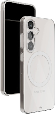 Клип-кейс VLP Puroс MagSafe для Samsung Galaxy S25 Прозрачный