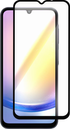 Защитное стекло Krutoff Premium для Samsung Galaxy A25 5G с чёрной рамкой