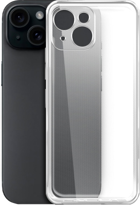 Клип-кейс BoraSCO Silicone для Apple iPhone 15 Прозрачный