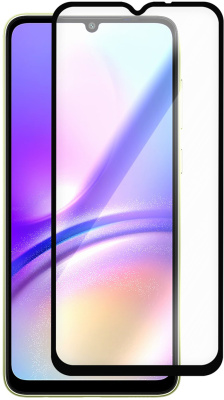 Защитное стекло Krutoff Premium для Samsung Galaxy A05 с чёрной рамкой