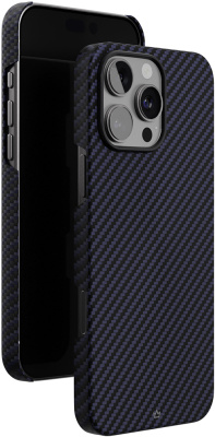 Клип-кейс VLP Kevlar для Apple iPhone 16 Pro с MagSafe Тёмно-синий
