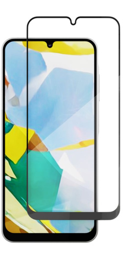 Защитное стекло VLP A-Glass для Samsung Galaxy A15/A25 с чёрной рамкой