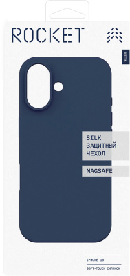Клип-кейс Rocket Silk для Apple iPhone 16 с MagSafe Тёмно-синий