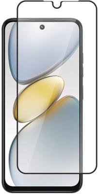 Защитное стекло BoraSCO для TECNO Spark Go / Go 1 / POP 9 с чёрной рамкой