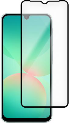 Защитное стекло Krutoff Premium для Samsung Galaxy A26 5G с чёрной рамкой