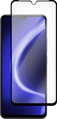 Защитное стекло Krutoff Premium для Xiaomi REDMI A3 Pro/A4 с чёрной рамкой