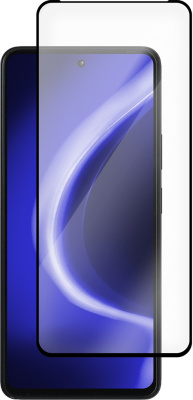 Защитное стекло Krutoff Premium для TECNO Pova 7 Neo с чёрной рамкой