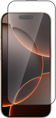 Защитное стекло BoraSCO для Apple iPhone 17 / 16 Pro с чёрной рамкой