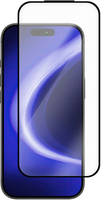 Защитное стекло Krutoff Premium для Apple iPhone 17 Pro с чёрной рамкой