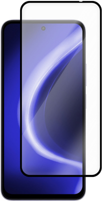 Защитное стекло Krutoff Premium для Xiaomi REDMI 15 с чёрной рамкой