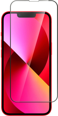 Защитное стекло BoraSCO для Apple iPhone 13 Pro / 13 / 14 с чёрной рамкой