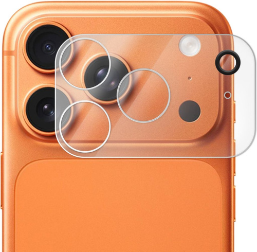 Защитное стекло Krutoff для объективов камеры Apple iPhone 17 Pro с белым ободком