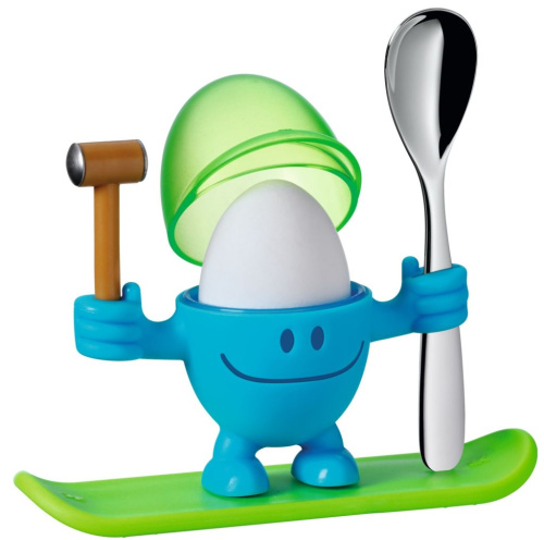 Подставка для яйца с ложкой MсEgg голубая