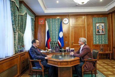 Айсен Николаев встретился с вице-премьером Татарстана Василем Шайхразиевым / ЯСИА Якутск Якутск Республика Саха (Якутия)