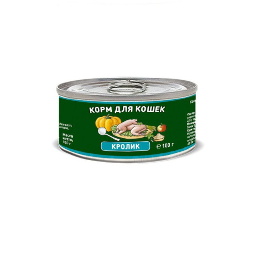 Solid Natura Holistic влажный корм для кошек, с кроликом, кусочки в желе, в консервах - 100 г повседневный супер премиум без курицы для взрослых с кроликом консервы (в железной банке) Российский корм 1 уп. х 1 шт. х 0.1 кг