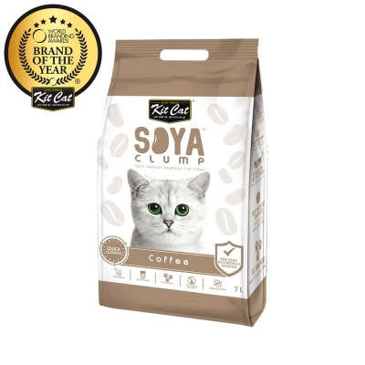 Kit Cat SoyaClump Soybean Litter Coffee соевый биоразлагаемый комкующийся наполнитель с ароматом кофе - 7 л повседневный супер премиум для всех возрастов Сингапур 1 уп. х 1 шт. х 2.5 кг