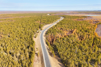 В Якутии после капремонта запущено движение по 20-километровому участку трассы «Вилюй» / ЯСИА   Республика Саха (Якутия)