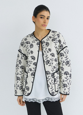 Легкая стеганая куртка, Бежевый