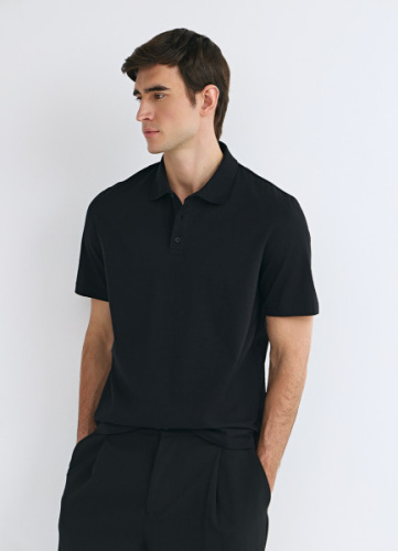 Поло из хлопка, Черный