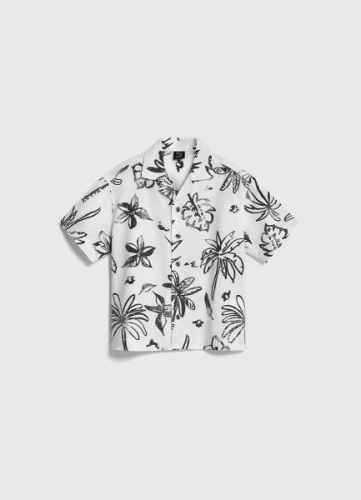 Рубашка с принтом для мальчиков, Бежевый