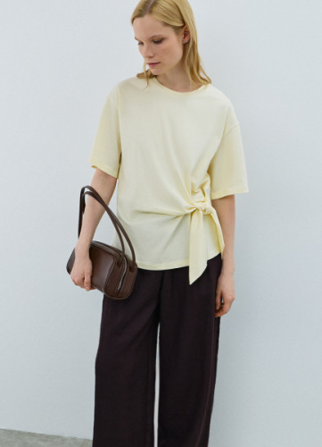 Футболка с узлом, Желтый