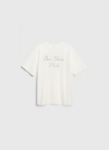 Футболка с аппликацией для девочек, Белый