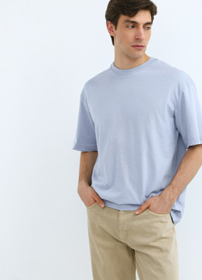 Футболка с объёмным принтом, Голубой