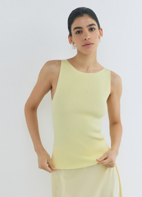 Майка в рубчик, Желтый