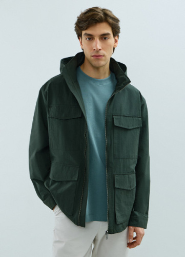 Куртка с накладными карманами, Зеленый