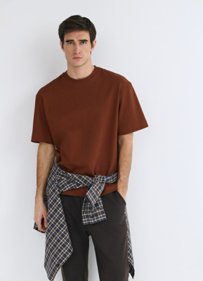 Футболка из плотного хлопка, Оранжевый