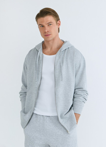 Базовая толстовка на молнии, Серый