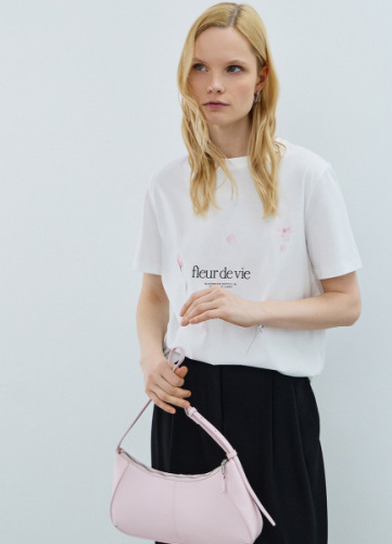 Футболка с цветочным принтом, Белый