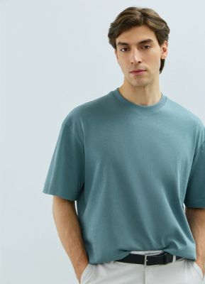 Футболка из плотного хлопка, Зеленый