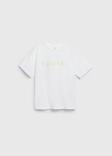 Футболка с аппликацией для девочек, Белый