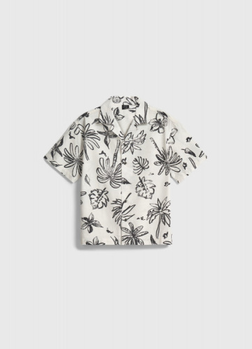 Рубашка с принтом для мальчиков, Бежевый