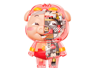 JK6808 Конструктор Поросёнок-киборг