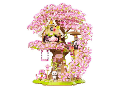 AK018 Конструктор Дом на дереве сакуры