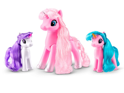 100373 Игровой набор ZURU Sparkle Girlz «Единороги с роскошной гривой», 3 шт