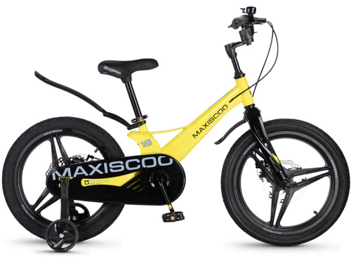 Детский велосипед Maxiscoo Space Deluxe 18, год 2026, цвет Желтый