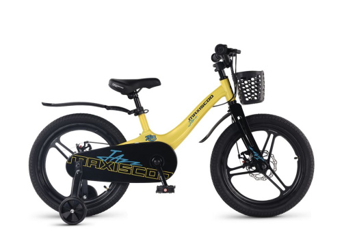 Детский велосипед Maxiscoo Jazz Pro 18, год 2026, цвет Желтый