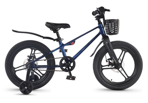 Детский велосипед Maxiscoo Shark Pro 18, год 2026, цвет Синий