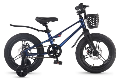 Детский велосипед Maxiscoo Shark Pro 16, год 2026, цвет Синий