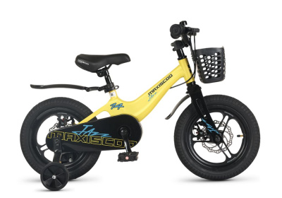 Детский велосипед Maxiscoo Jazz Pro 14, год 2026, цвет Желтый
