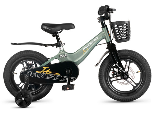 Детский велосипед Maxiscoo Jazz Pro 14, год 2026, цвет Зеленый