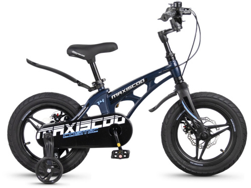 Детский велосипед Maxiscoo Cosmic Deluxe Plus 14, год 2026, цвет Синий