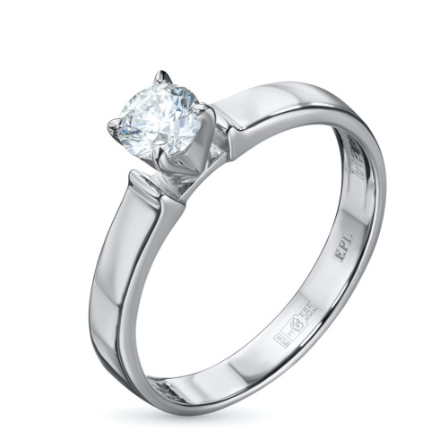 Кольцо из белого золота с бриллиантом э4701кц10210203