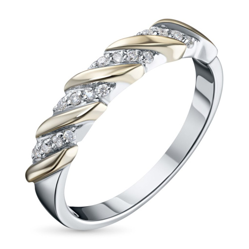 Кольцо из комбинированного золота с бриллиантами э4801кц07200358